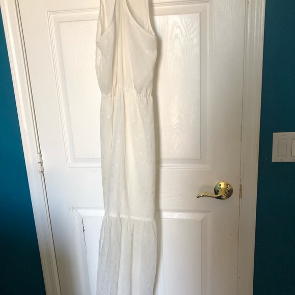 Ali & Jay White Halter Gown Maxi Summer Dress Size M - Picture 6 of 8